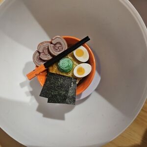 Miniature Ramen Playset with Orange Bowl